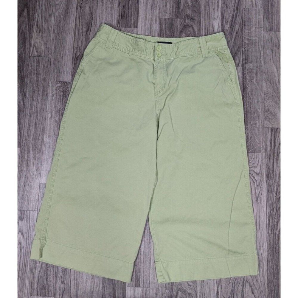 (3/$35) Sonoma Size 12 Straight Leg Sea Green Cotton Chino‎ Cropped Capri Pants